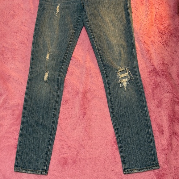Levi's Red Label 711 Skinny Distressed Blue Jeans - Picture 5 of 6